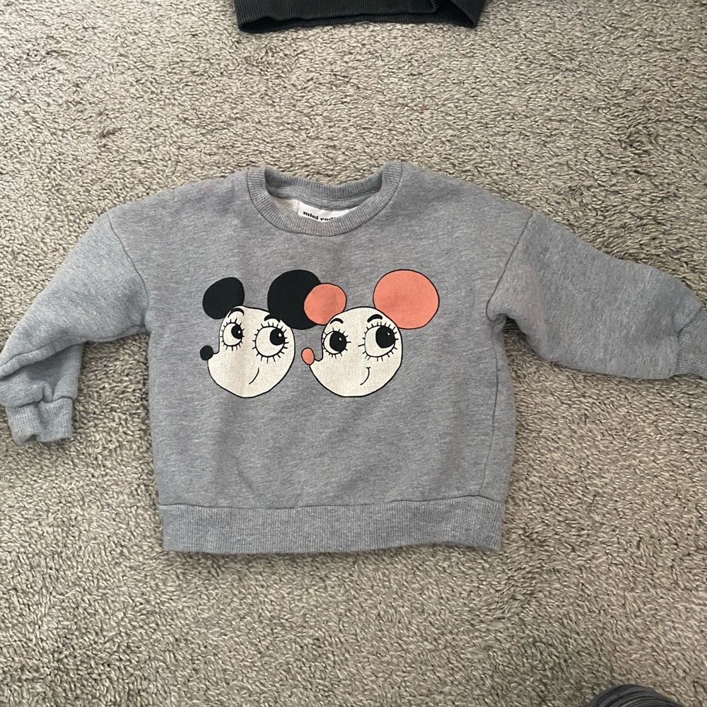 Mini Rodini Gray Kids Mouse Sweatshirt